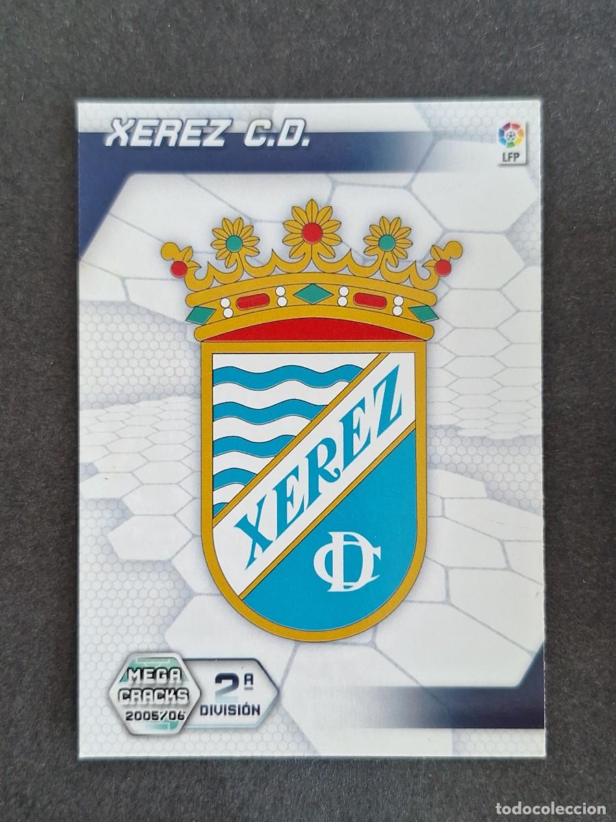 Cromos de f&uacute;tbol: L3 ESCUDO XEREZ JEREZ C. D. 2&ordf; SEGUNDA DIVISION 422 PANINI MEGACRACKS 2005 2006 05 06