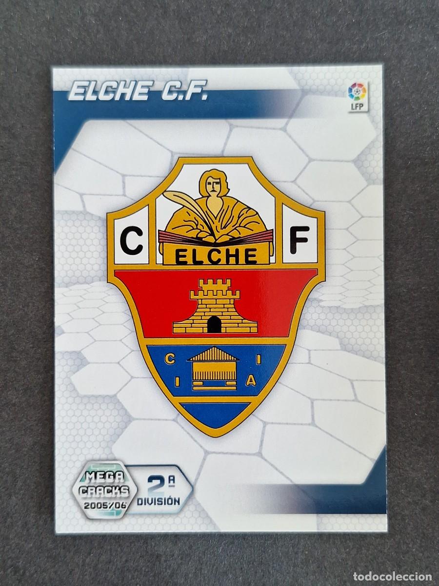 Cromos de f&uacute;tbol: L3 ESCUDO ELCHE C. F. 2&ordf; SEGUNDA DIVISION 424 PANINI MEGACRACKS 2005 2006 05 06