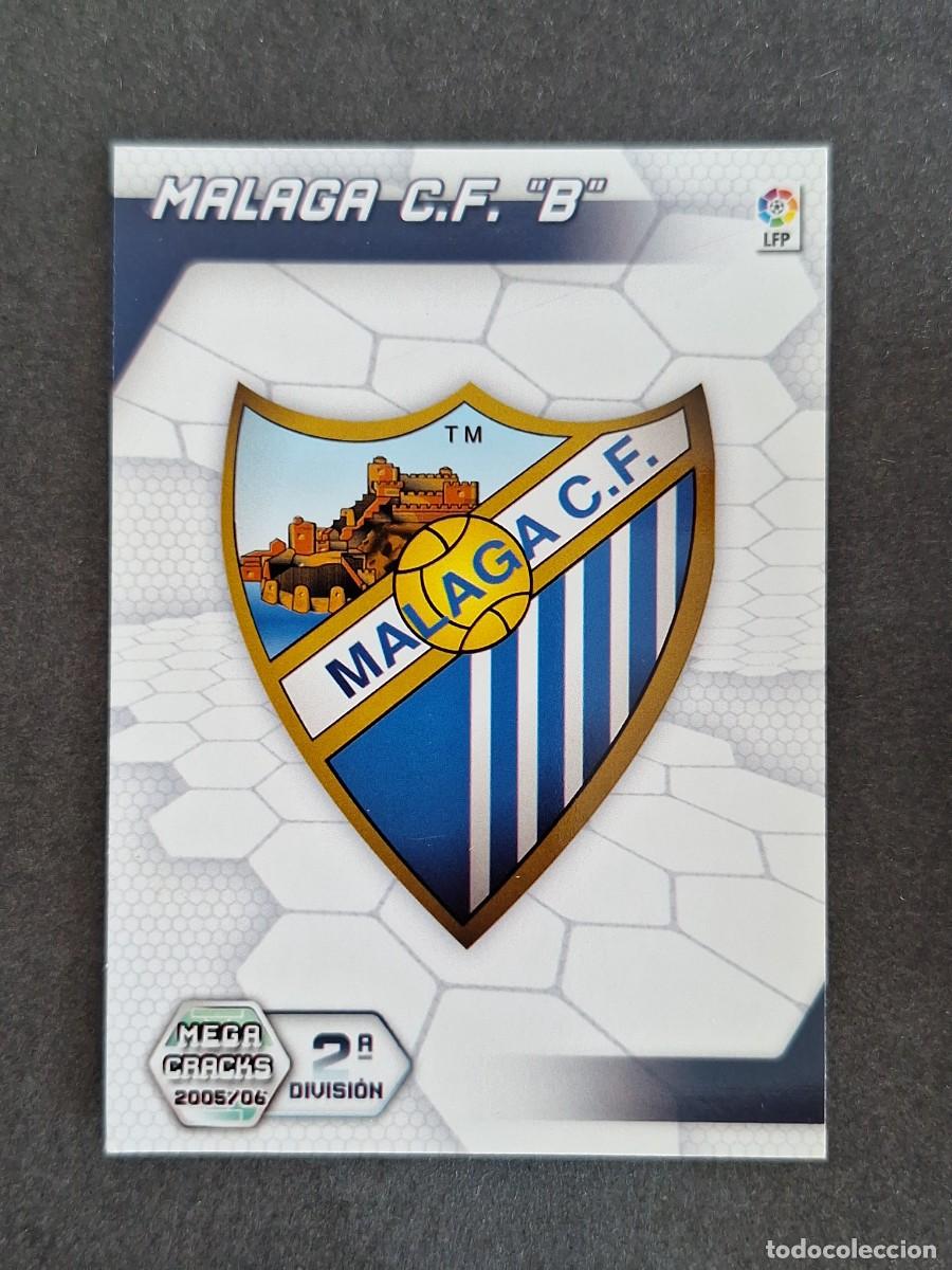 Cromos de f&uacute;tbol: L3 ESCUDO MALAGA B C. F. 2&ordf; SEGUNDA DIVISION 431 PANINI MEGACRACKS 2005 2006 05 06