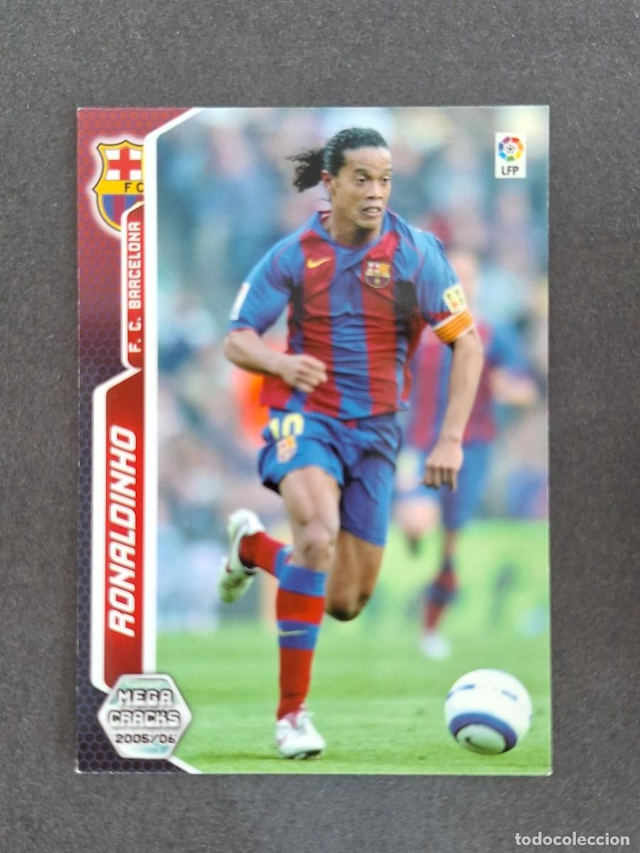 Cromos de f&uacute;tbol: L3 RONALDINHO F. C. BARCELONA 69 PANINI MEGACRACKS 2005 2006 05 06