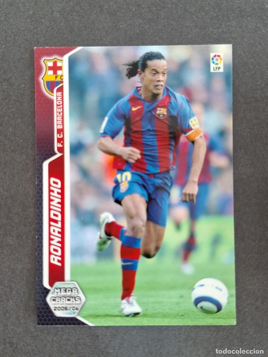Cromos de f&uacute;tbol: L3 RONALDINHO F. C. BARCELONA 69 PANINI MEGACRACKS 2005 2006 05 06