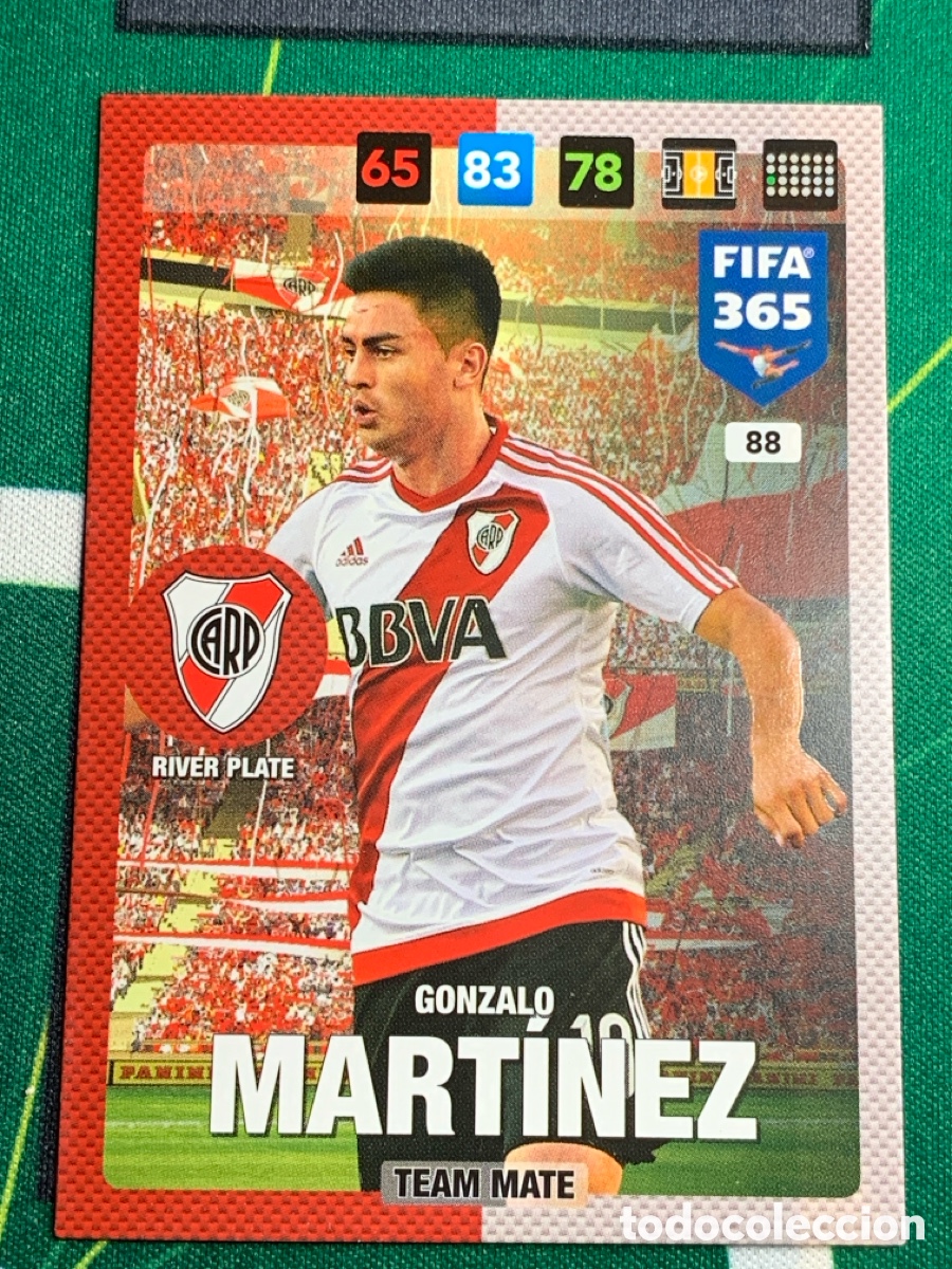 Cartes &agrave; collectionner de Football: 88 Gonzalo Martinez River Plate Adrenalyn Fifa 365 2016 2017 16 17 Nordic Edition