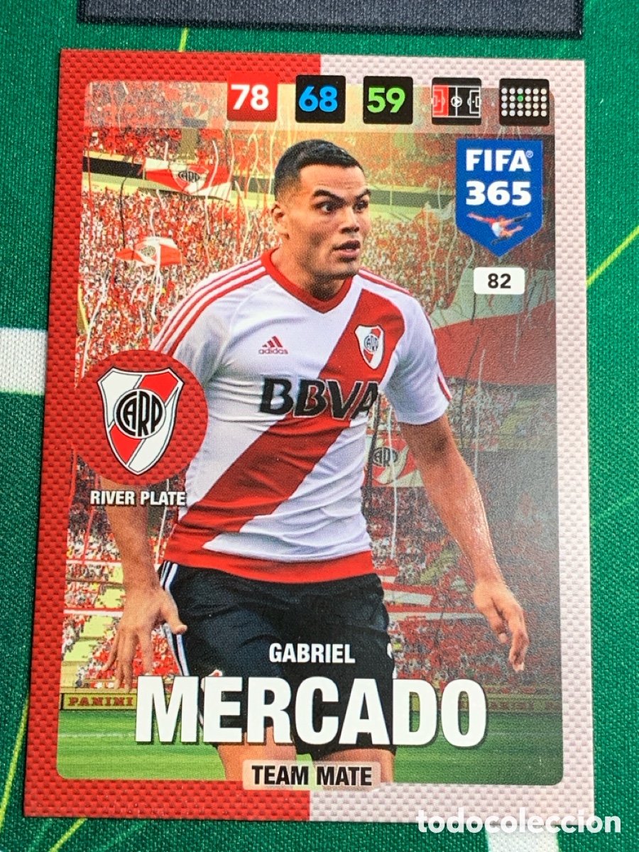 Cartes &agrave; collectionner de Football: 82 Gabriel Mercado River Plate Adrenalyn Fifa 365 2016 2017 16 17 Nordic Edition