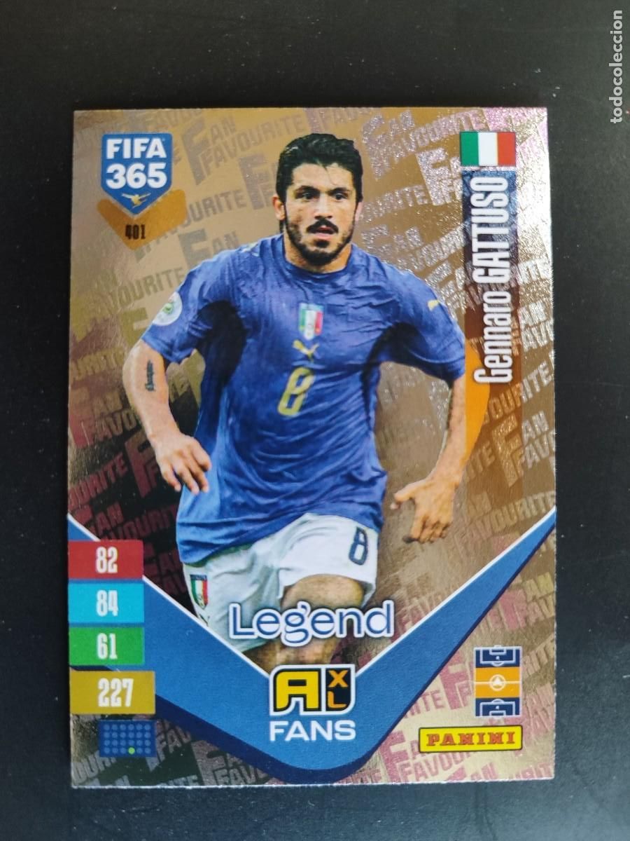 Cromos de f&uacute;tbol: ADRENALYN XL FIFA 365 2027 CARD FANS LEGEND GATTUSO ITALIA # 401 PANINI