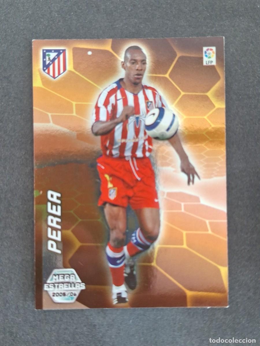 Cromos de f&uacute;tbol: L3 PEREA ATLETICO DE MADRID MEGA ESTRELLAS 365 PANINI MEGACRACKS 2005 2006 05 06