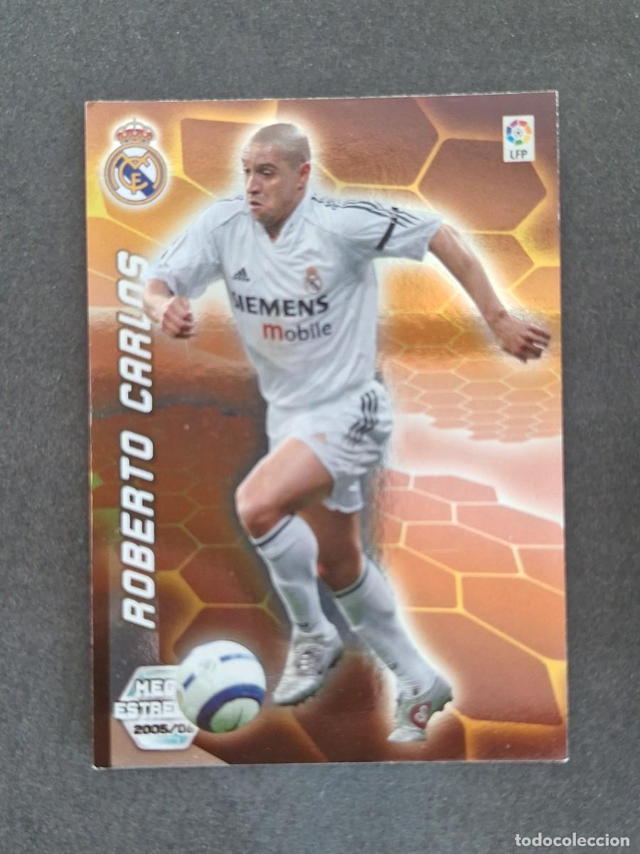 Cromos de f&uacute;tbol: L3 ROBERTO CARLOS REAL MADRID MEGA ESTRELLAS 371 PANINI MEGACRACKS 2005 2006 05 06