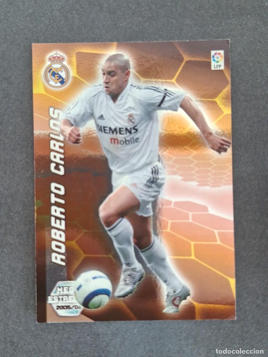 Cromos de f&uacute;tbol: L3 ROBERTO CARLOS REAL MADRID MEGA ESTRELLAS 371 PANINI MEGACRACKS 2005 2006 05 06