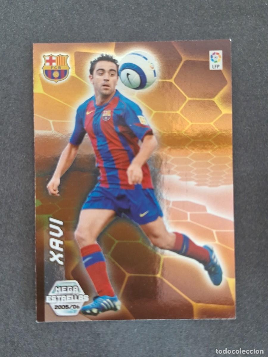 Cromos de f&uacute;tbol: L3 XAVI F. C. BARCELONA MEGA ESTRELLAS 377 PANINI MEGACRACKS 2005 2006 05 06