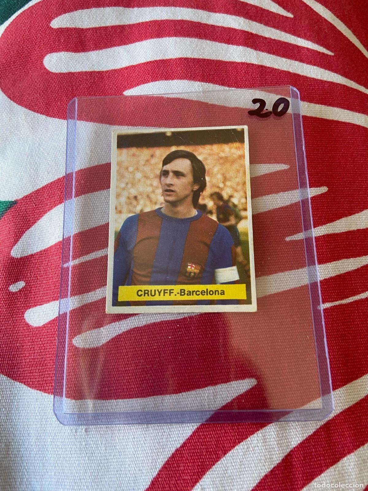 Cromos de f&uacute;tbol: CROMO SIN PEGAR NUNCA PEGADO JOHAN CRUYFF BARCELONA EDICIONES FINI 1975 1976