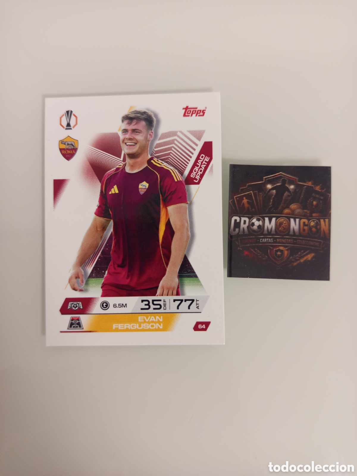Cromos de f&uacute;tbol: ❇️ CROMO ⚽ 64. EVAN FERGUSON - ROMA - (MATCH ATTAX EXTRA CHAMPIONS LEAGUE 2025/26) TOPPS ❇️