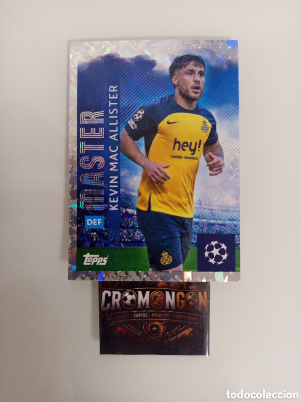 Cromos de f&uacute;tbol: ❇️ CROMO ⚽ 458.- KEVIN MAC ALLISTER (UNION SAINT-GILLOISE) CHAMPIONS LEAGUE STICKER 2025/26 TOPPS ❇️