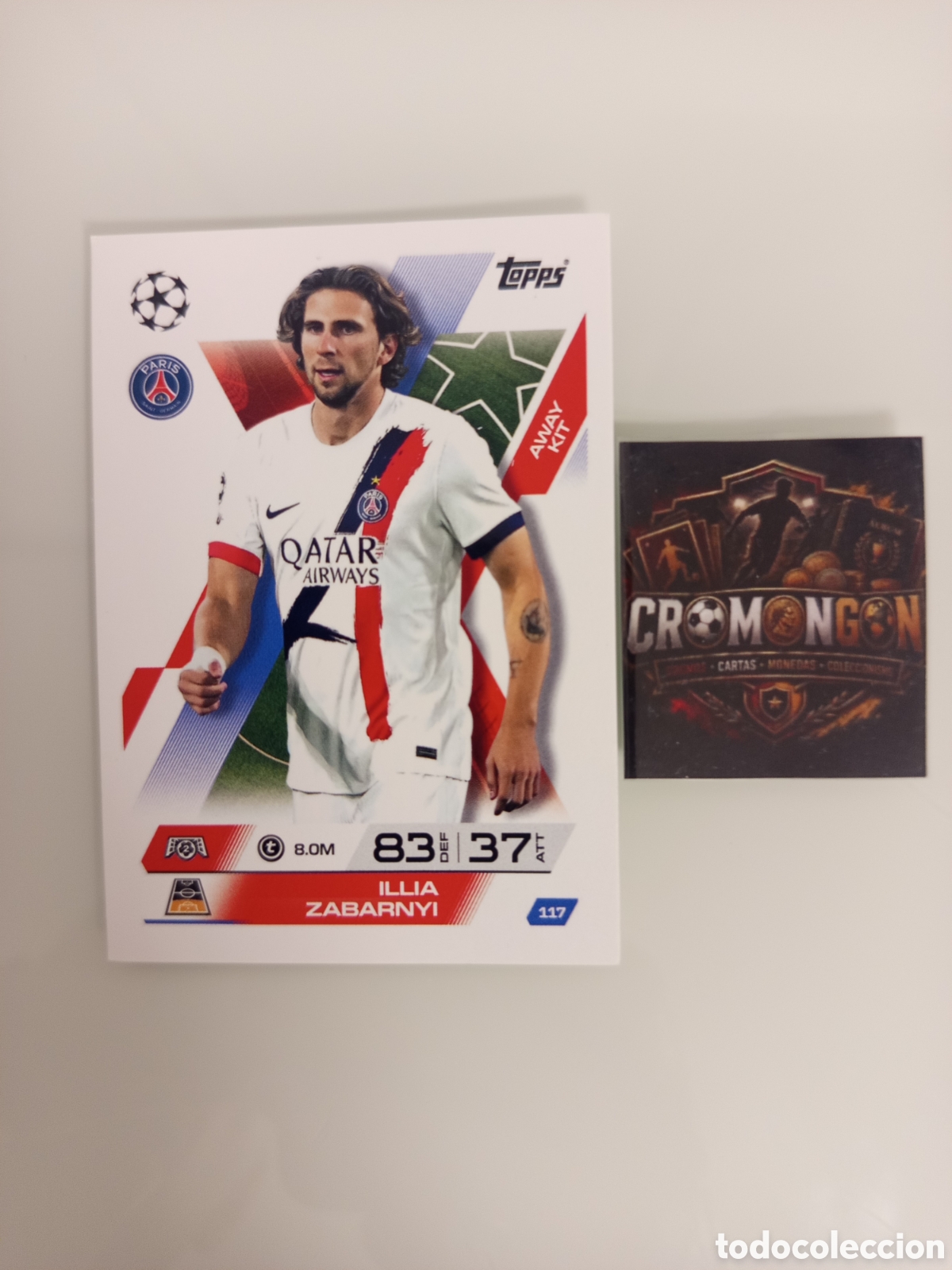 Cromos de f&uacute;tbol: ❇️ CROMO ⚽ 117. ILLIA ZABEYNI - PSG- (MATCH ATTAX EXTRA CHAMPIONS LEAGUE 2025/26) TOPPS ❇️