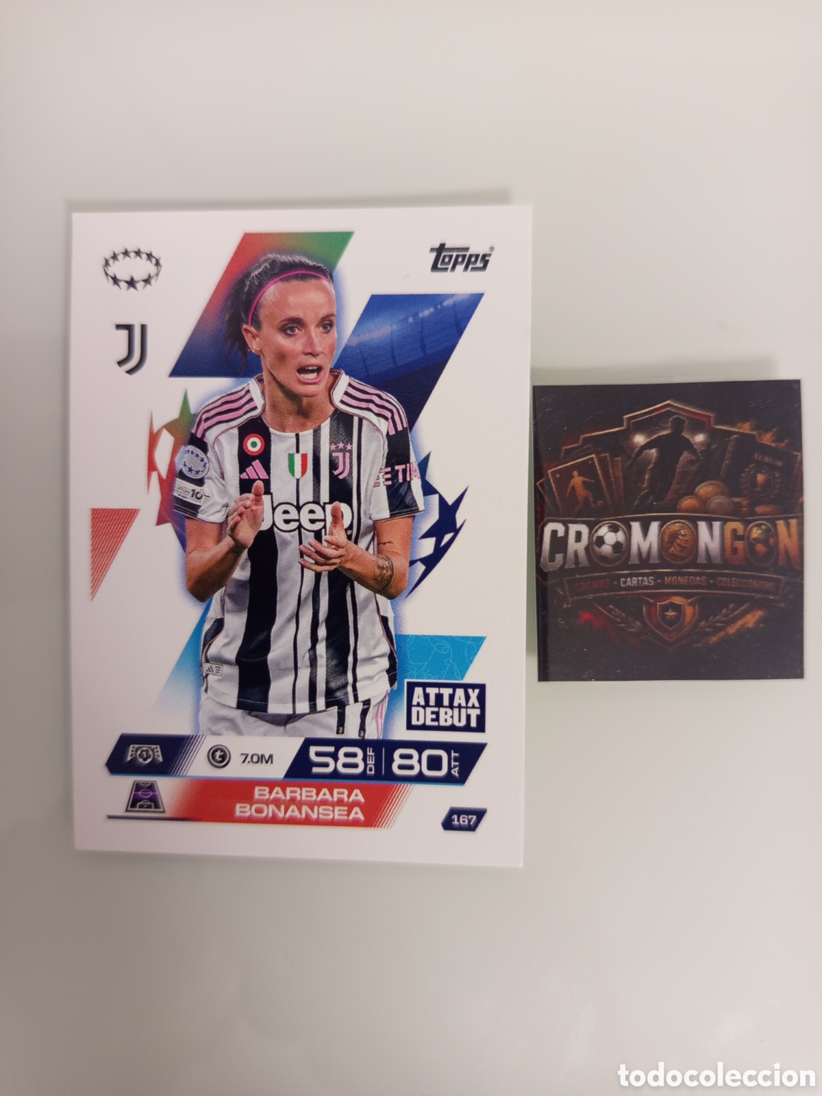 Cromos de f&uacute;tbol: ❇️ CROMO ⚽ 167. BARBARA BONANSEA - JUVENTUS - (MATCH ATTAX EXTRA CHAMPIONS LEAGUE 2025/26) TOPPS ❇️