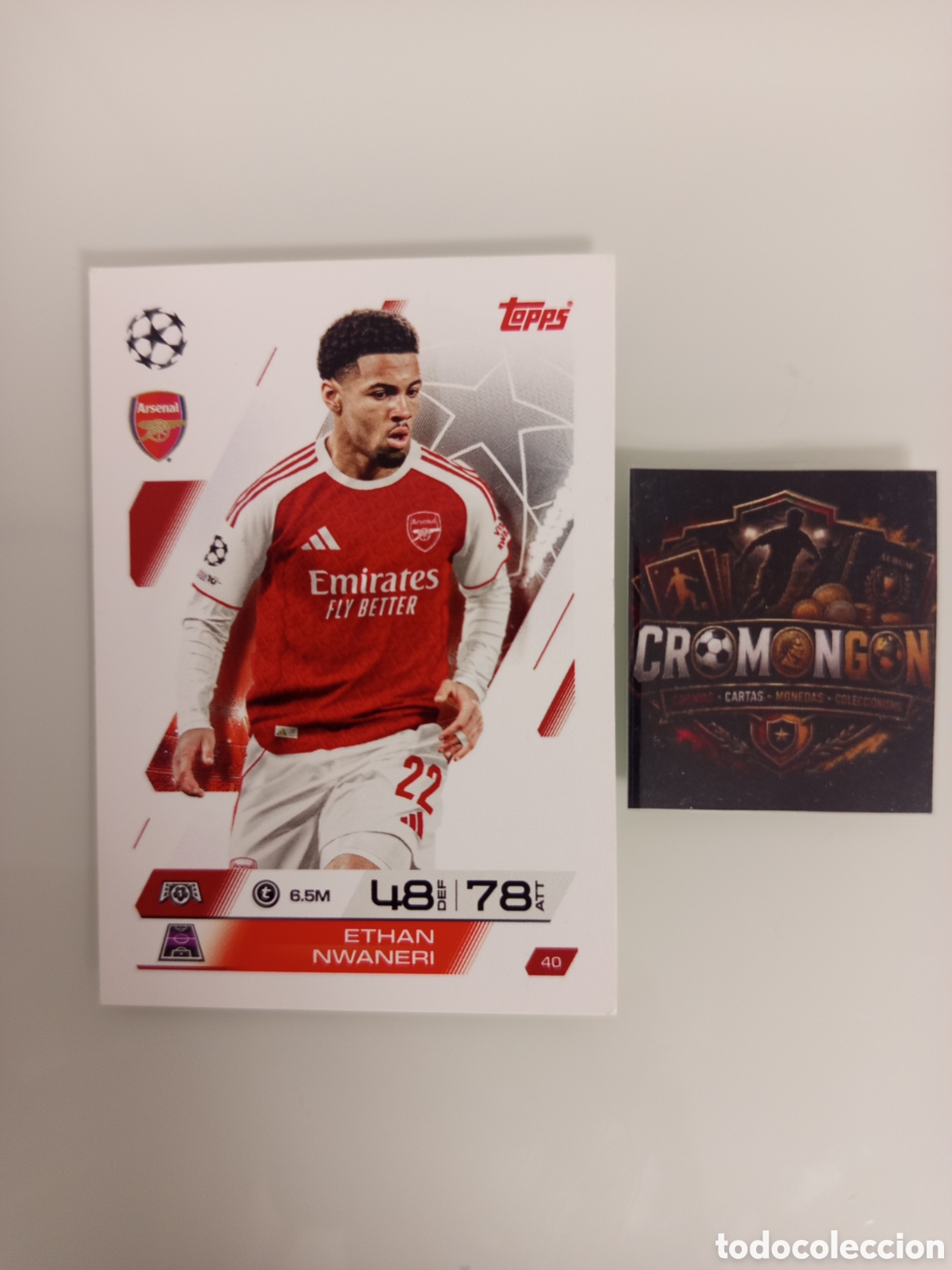 Cromos de f&uacute;tbol: ❇️ CROMO ⚽ 40-. ETHAN NWANERI (ARSENAL) MATCH ATTAX CHAMPIONS LEAGUE 2025/26 ❇️