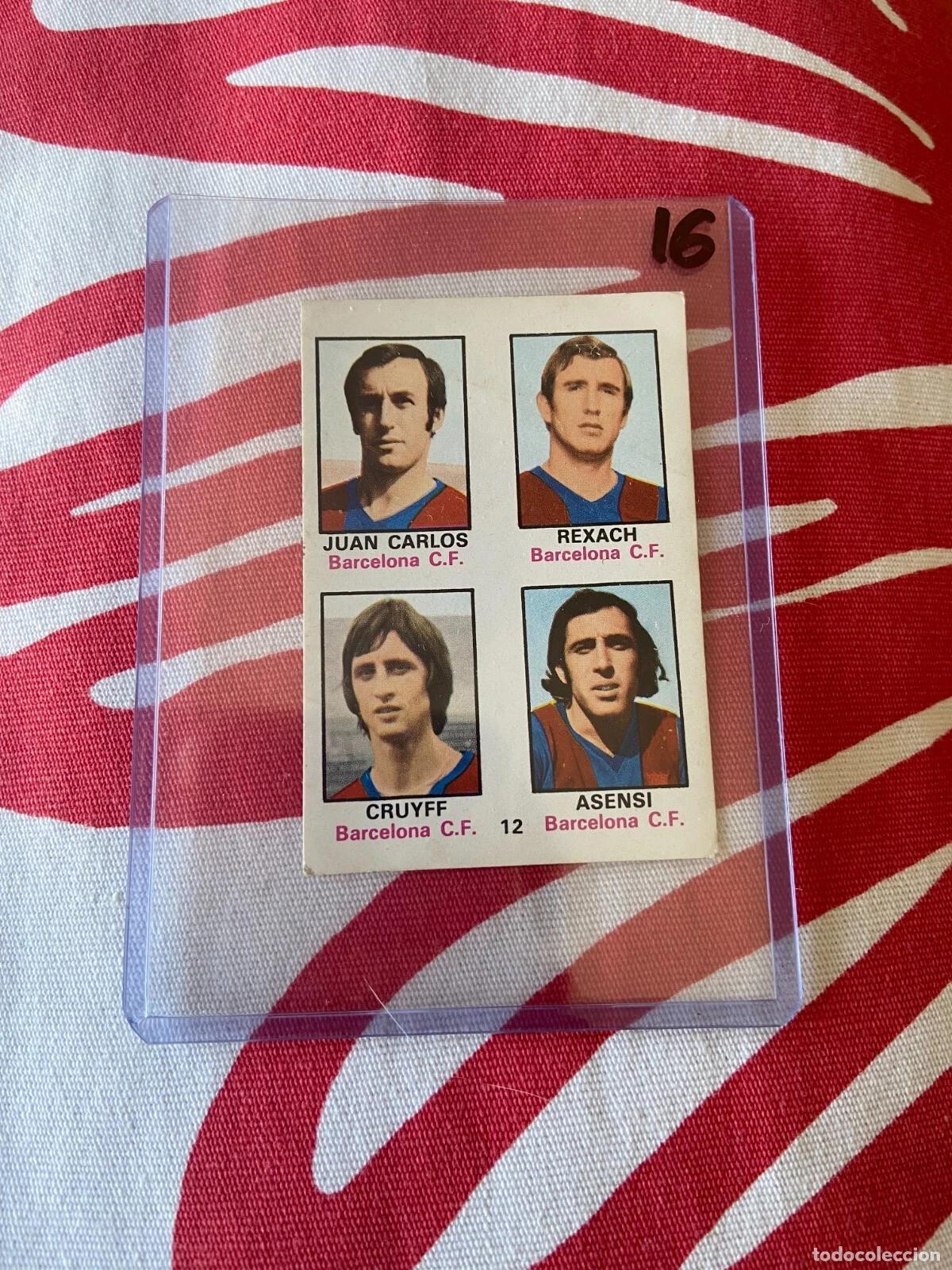 Cromos de f&uacute;tbol: CROMO SIN PEGAR NUNCA PEGADO JOHAN CRUYFF# 12 BARCELONA FHER LIGA 1974 1975