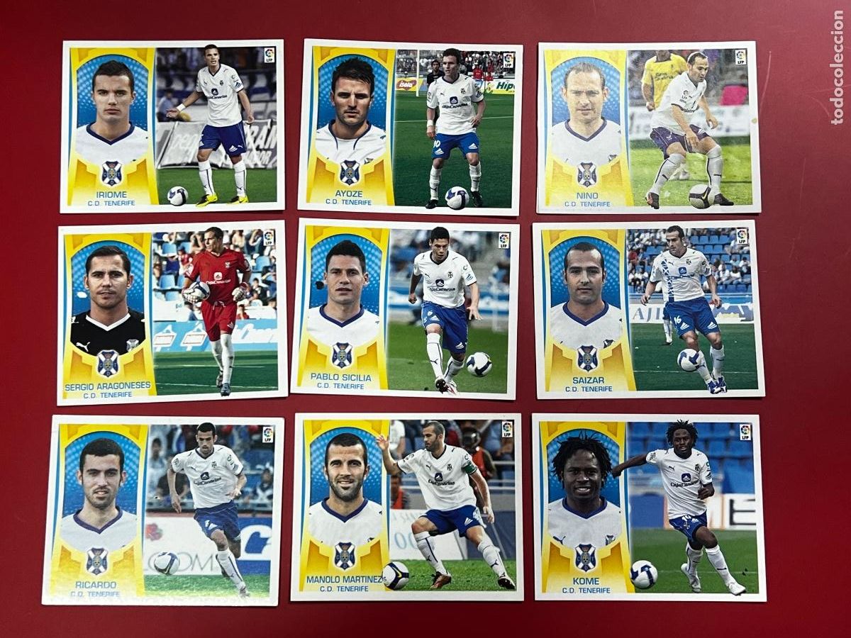 Cromos de f&uacute;tbol: LOTO 17 CROMO DE F&Uacute;TBOL. LIGA 09-10. R. C.D.TENERIFE. COLECCIONES ESTE. TODOS DIFERENTES.