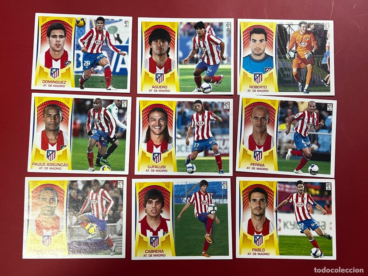 Cromos de f&uacute;tbol: LOTO 19 CROMO DE F&Uacute;TBOL. LIGA 09-10. AT. DE MADRID. COLECCIONES ESTE. TODOS DIFERENTES.