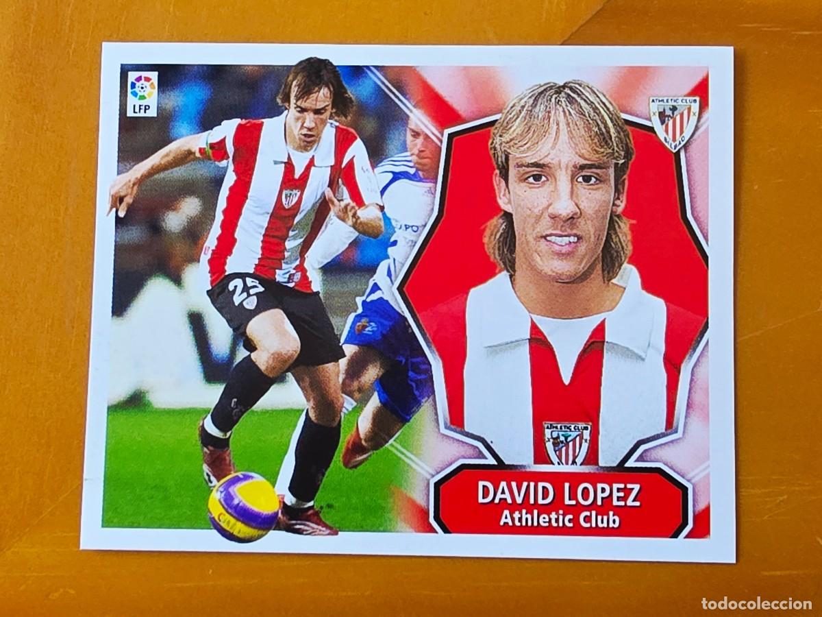 Cromos de f&uacute;tbol: David L&oacute;pez, Athletic Club de Bilbao, Panini Ediciones Liga Este 2008 2009 08 09, sin pegar