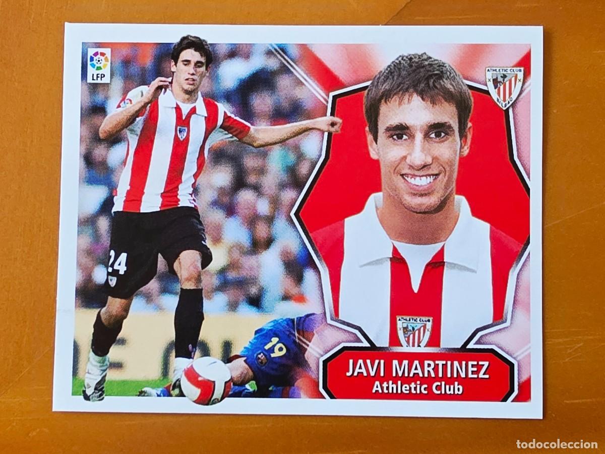 Cromos de f&uacute;tbol: Javi Mart&iacute;nez, Athletic Club de Bilbao, Panini Ediciones Liga Este 2008 2009 08 09, sin pegar