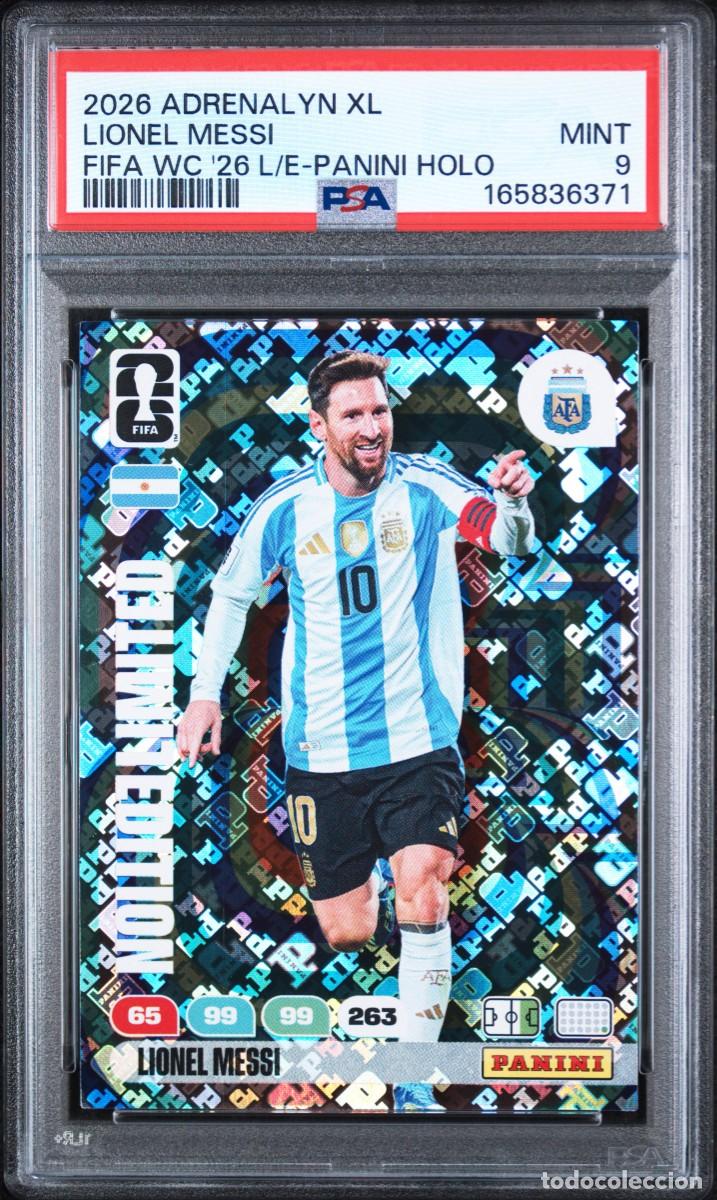 Cromos de f&uacute;tbol: Messi Argentina Panini Holo Adrenalyn Fifa XL World Cup 2026 E.Limitada Psa 9