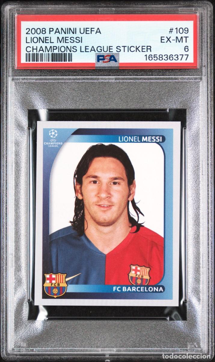 Cromos de f&uacute;tbol: Lionel Messi 2005 2&ordm; Rookie Panini Stickers Colecciones ESTE FC Barcelona PSA 6