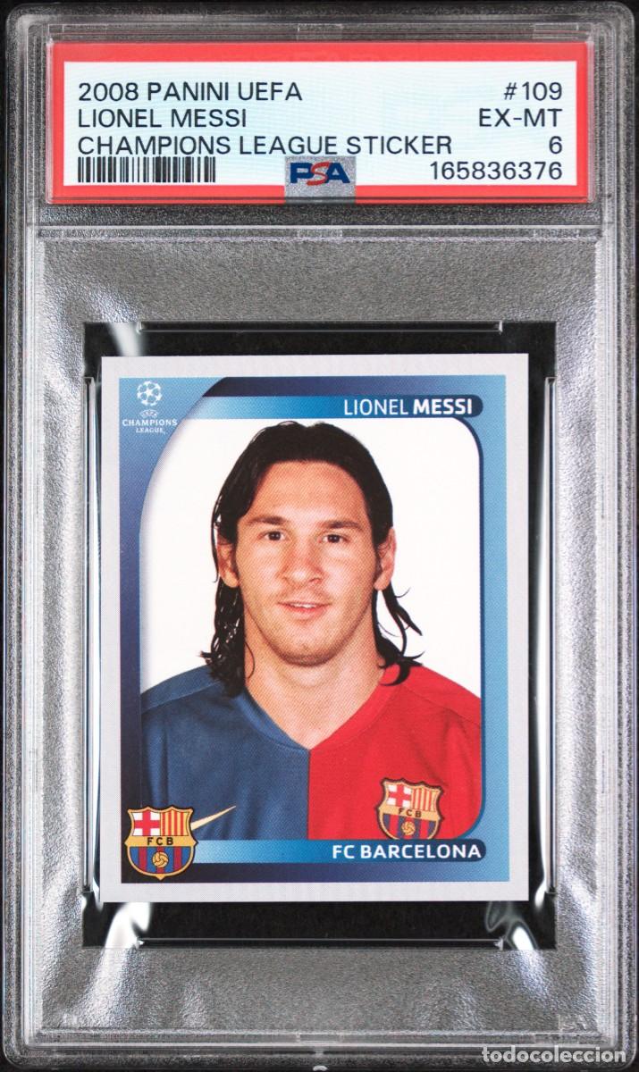 Cromos de f&uacute;tbol: Lionel Messi 2005 2&ordm; Rookie Panini Stickers Colecciones ESTE FC Barcelona PSA 6