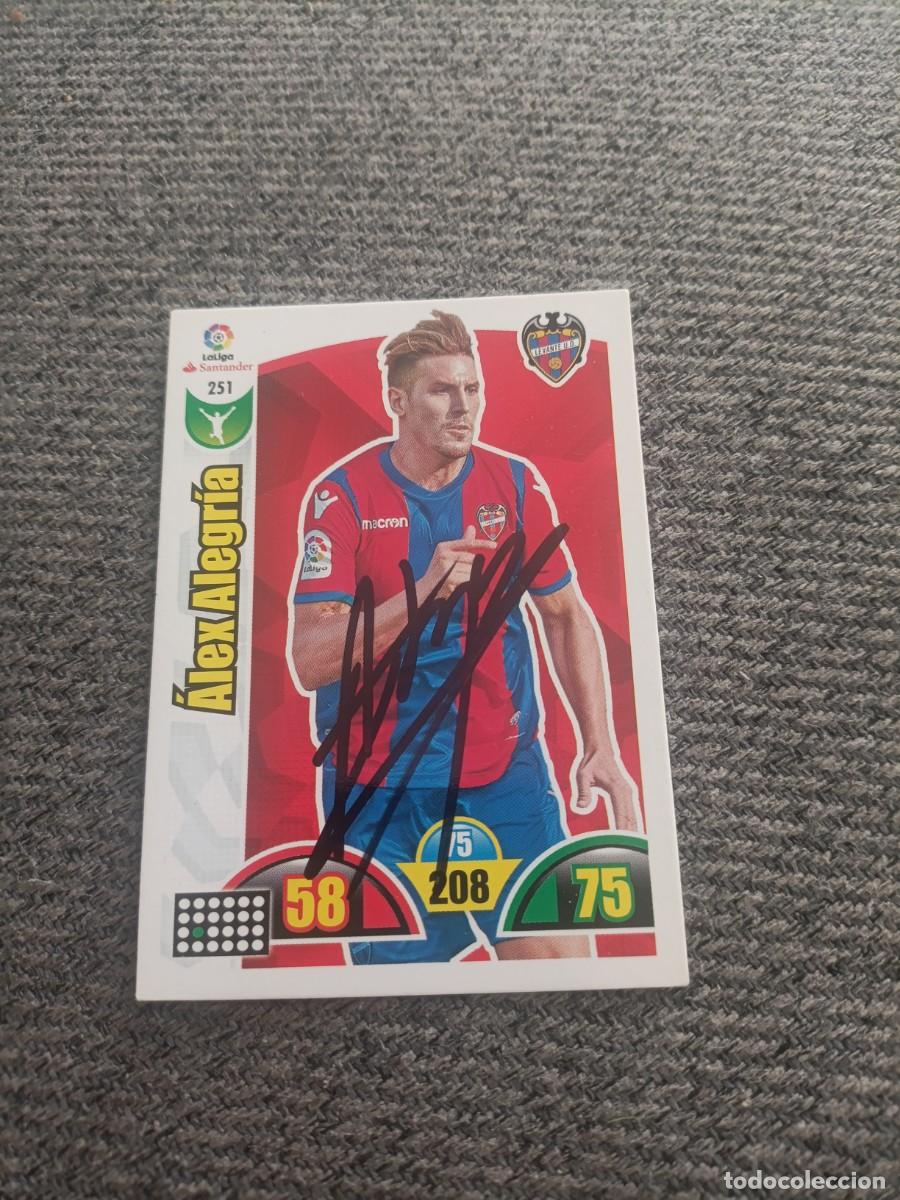 Cromos de f&uacute;tbol: Auto original de Alex Alegr&iacute;a Levante