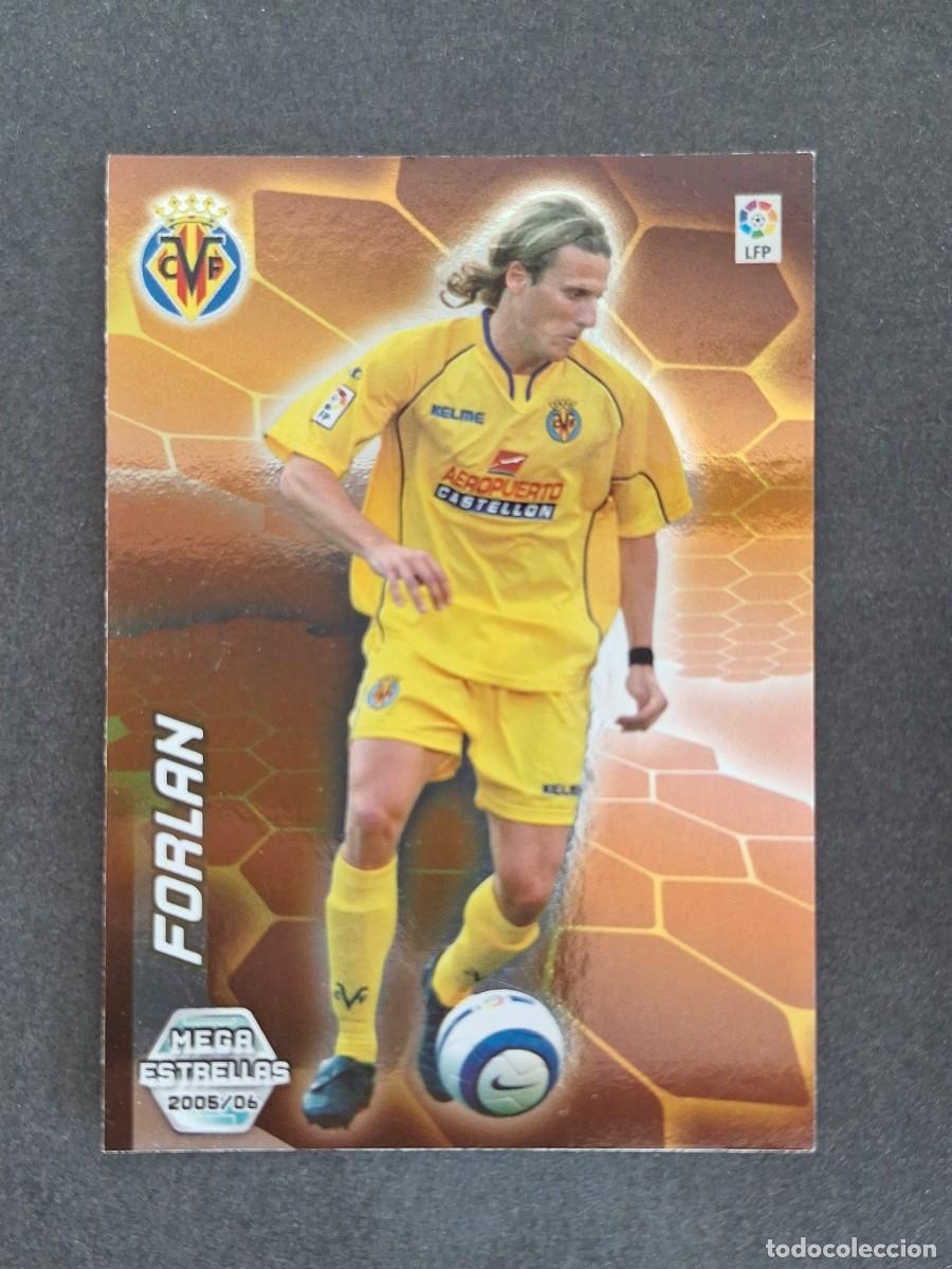 Cromos de f&uacute;tbol: L3 FORLAN VILLARREAL C. F. MEGA ESTRELLAS 392 PANINI MEGACRACKS 2005 2006 05 06