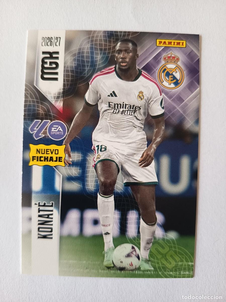 Figurine di Calcio: CARD 464 IBRAHIMA KONAT&Eacute; REAL MADRID NUEVO FICHAJE - LIGA MEGACRACKS MGK 2026 2027 26 27 PANINI