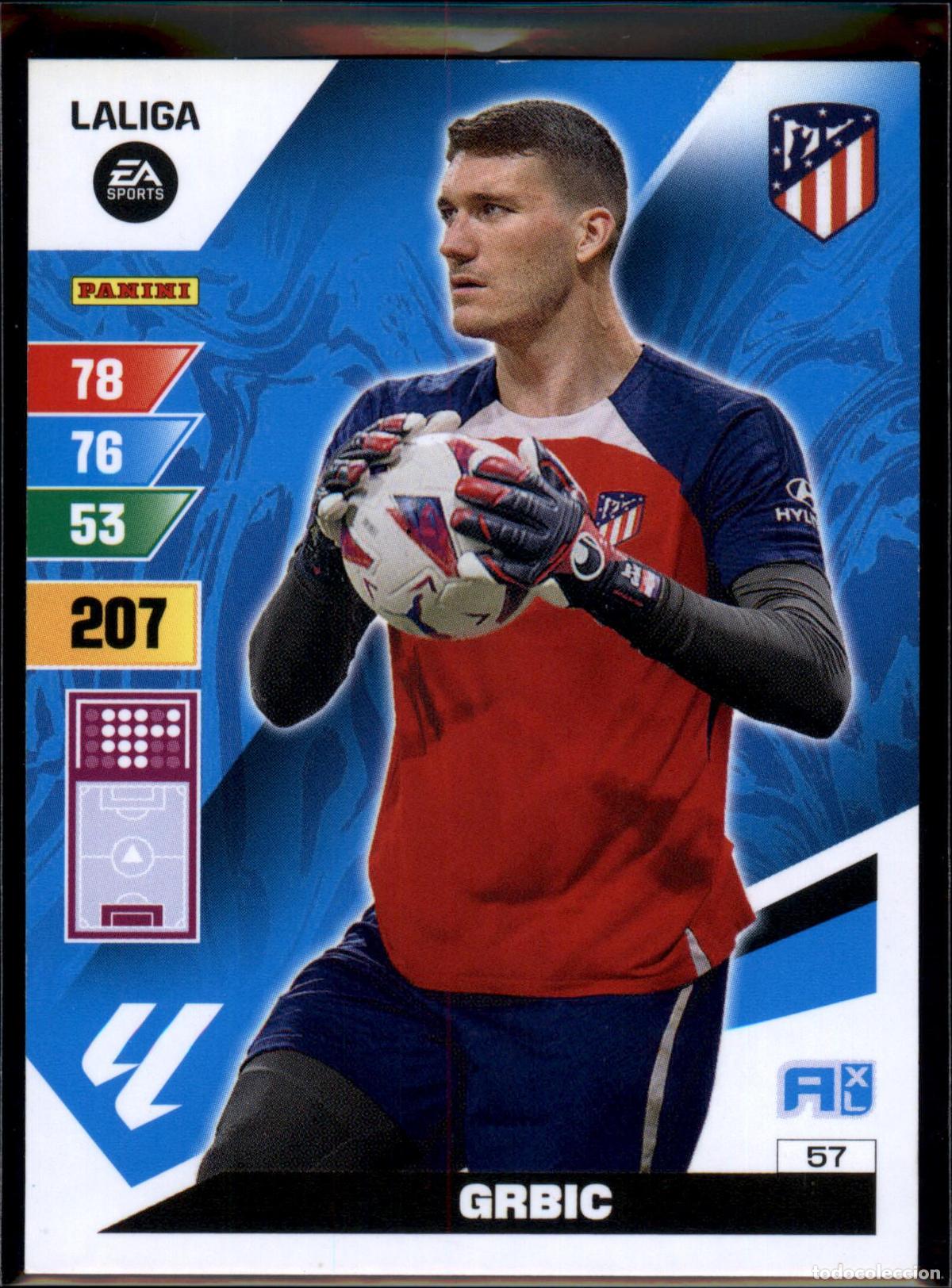 Figurine di Calcio: Grbic N&ordm; 57 Atl&eacute;tico de Madrid LaLiga EA SportsAdrenalyn XL 2023 2024 Panini 23 24