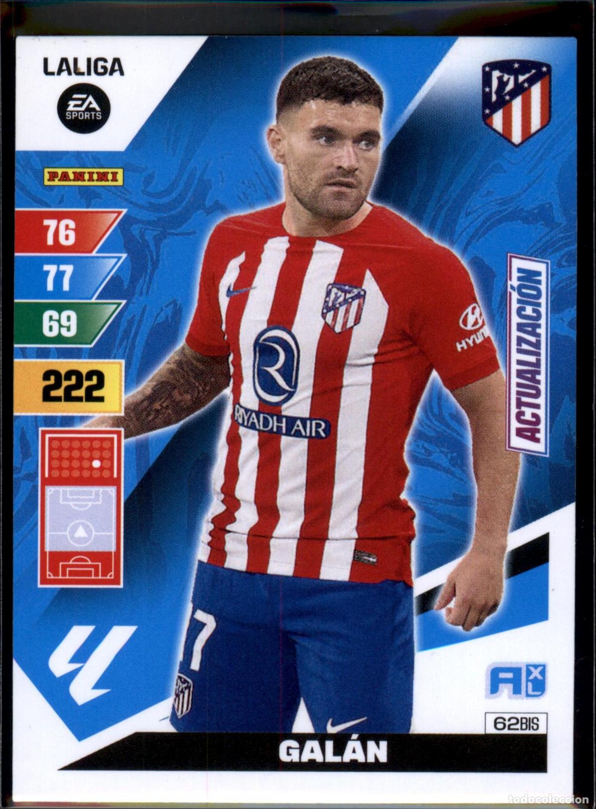 Figurine di Calcio: Gal&aacute;n Actualizaci&oacute;n N&ordm; 62 Bis Atl&eacute;tico de Madrid LaLiga EA SportsAdrenalyn XL 2023 2024 Panini 23 24