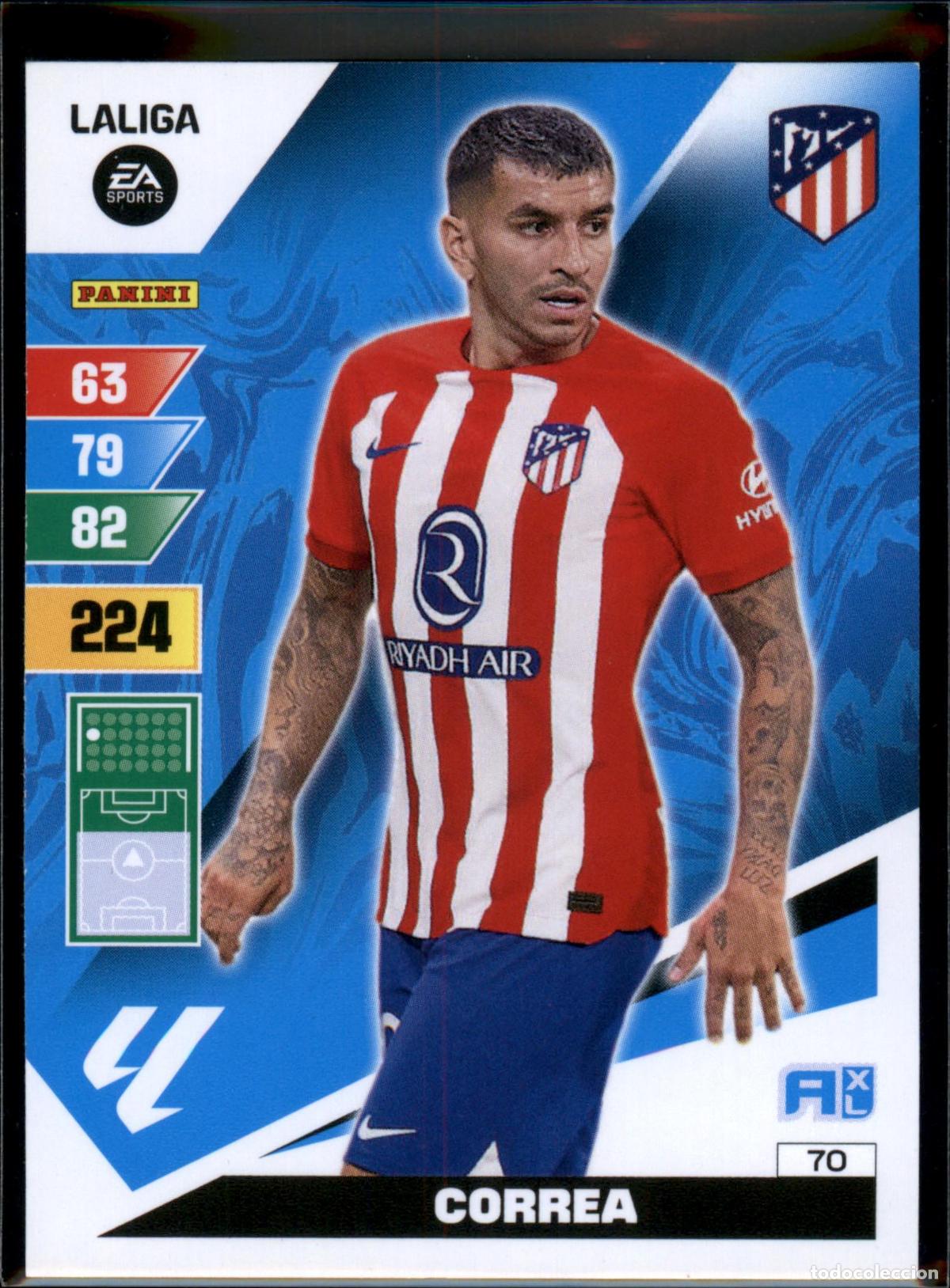 Fu&szlig;ball-Sticker: Correa N&ordm; 70 Atl&eacute;tico de Madrid LaLiga EA SportsAdrenalyn XL 2023 2024 Panini 23 24