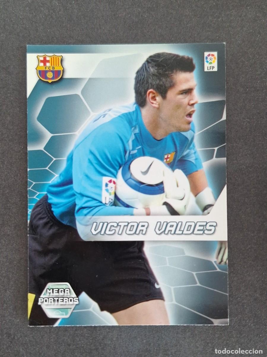 Fu&szlig;ball-Sticker: L3 VICTOR VALDES F. C. BARCELONA MEGA PORTEROS 403 PANINI MEGACRACKS 2005 2006 05 06