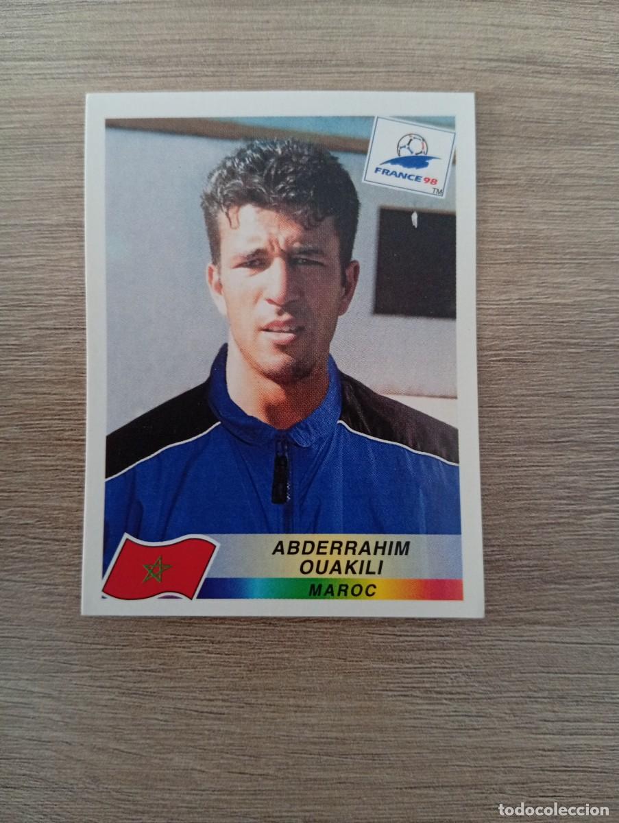 Fu&szlig;ball-Sticker: ABDERRAHIM OUAKILI 62 MARRUECOS PANINI FRANCIA 1998 98 SIN PEGAR NUNCA PEGADO