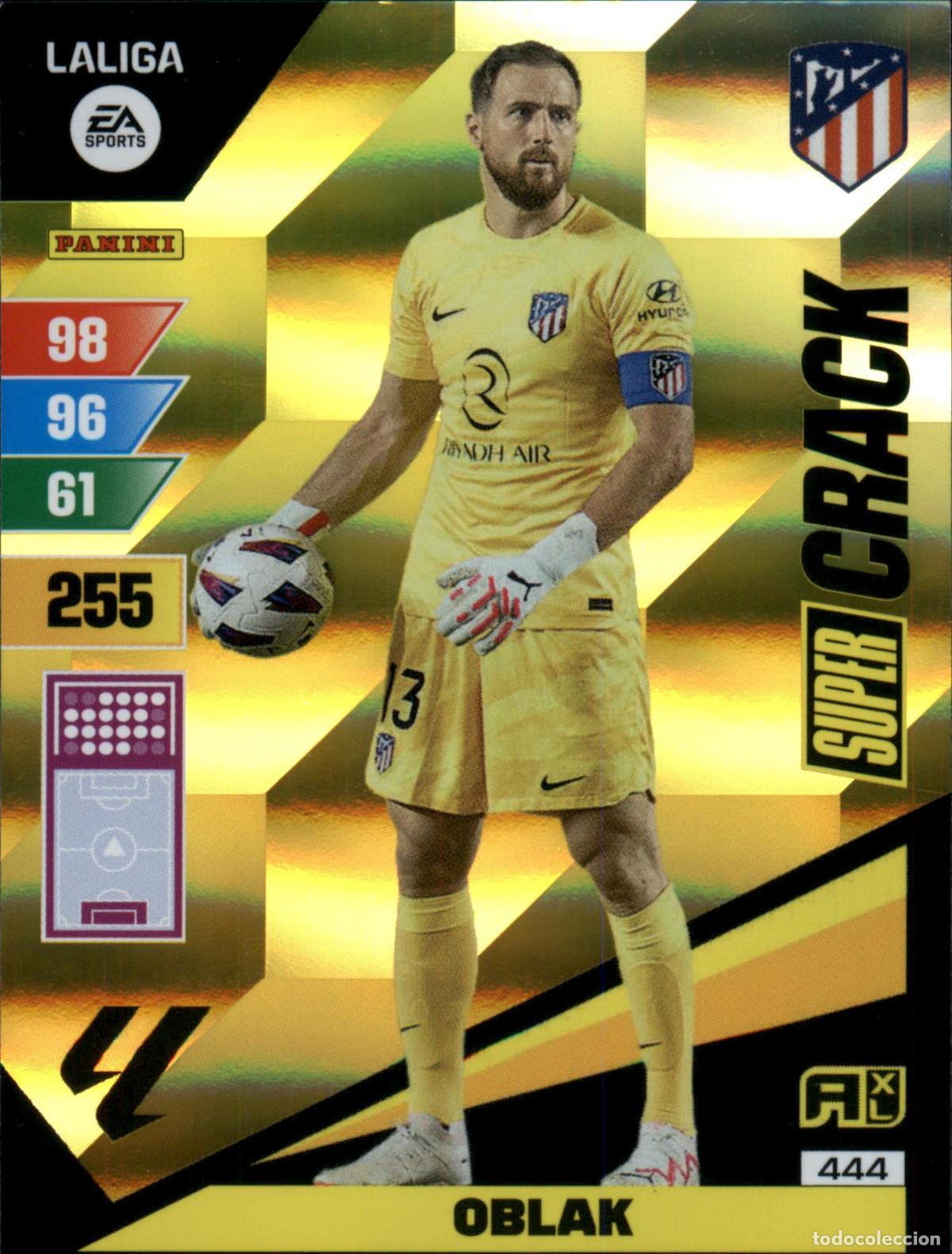Cromos de f&uacute;tbol: Oblak Super Crack N&ordm; 444 Atl&eacute;tico de Madrid LaLiga EA SportsAdrenalyn XL 2023 2024 Panini 23 24