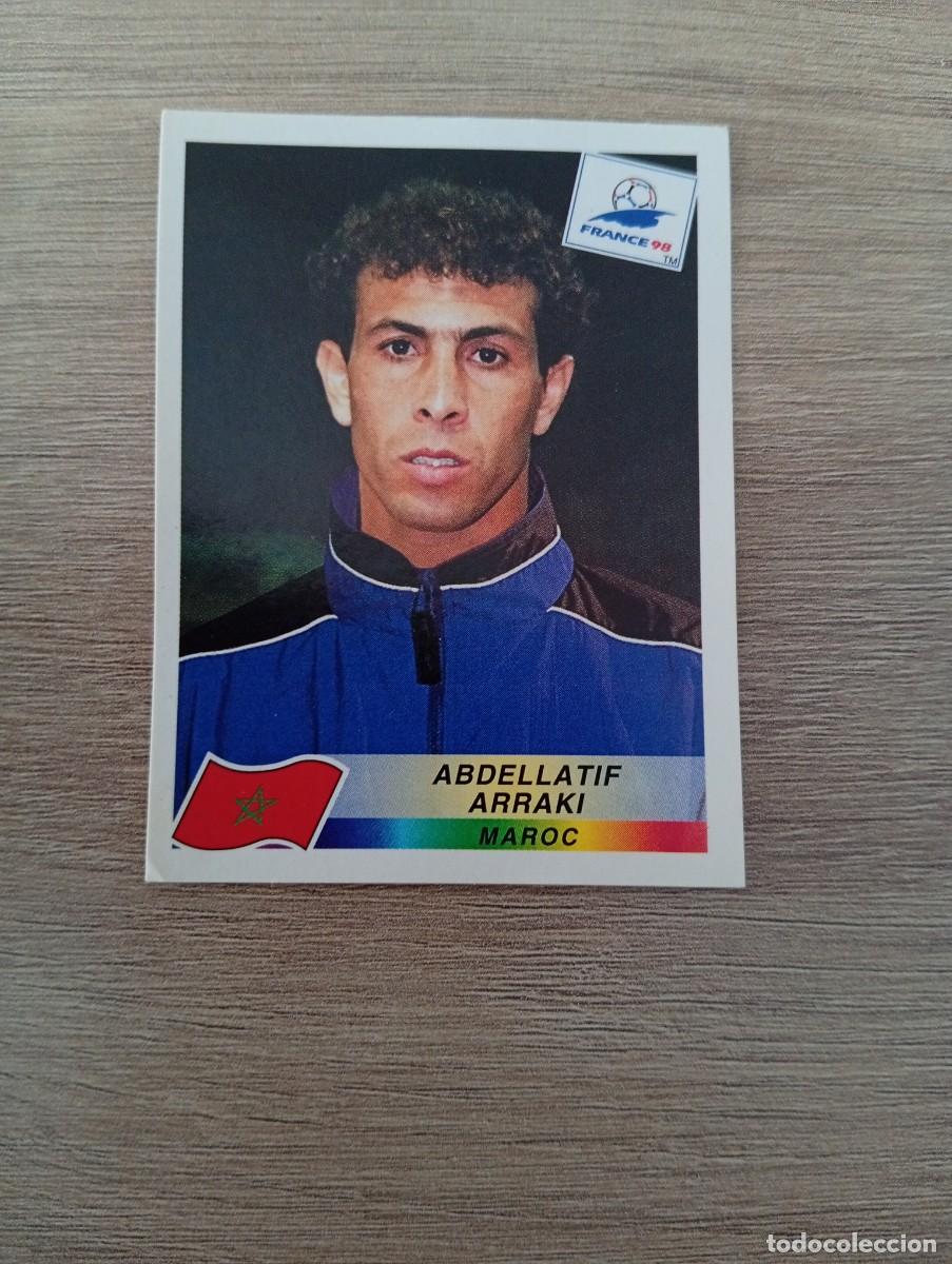 Fu&szlig;ball-Sticker: ABDELLATIF ARRAKI 66 MARRUECOS PANINI FRANCIA 1998 98 SIN PEGAR NUNCA PEGADO