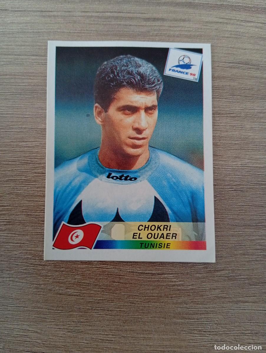 Fu&szlig;ball-Sticker: CHOKRI EL OUAER 482 TUNEZ PANINI FRANCIA 1998 98 SIN PEGAR NUNCA PEGADO