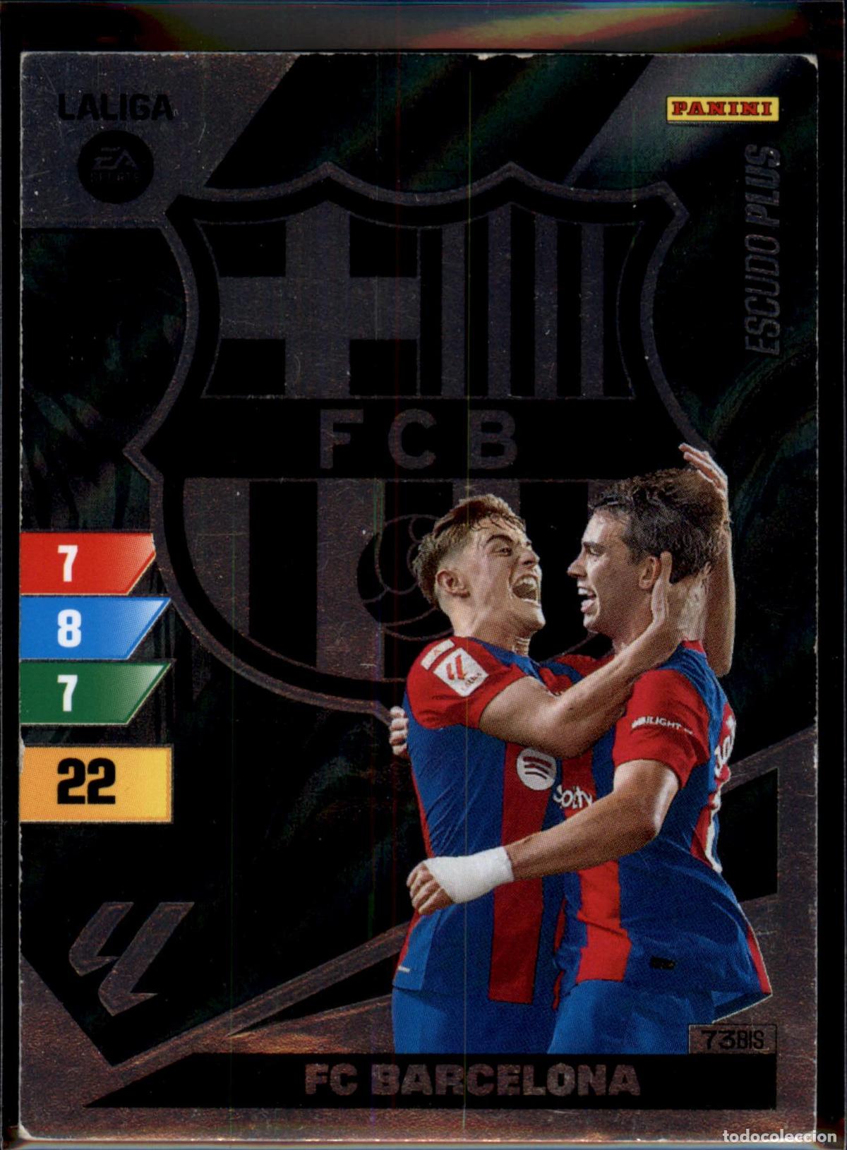 Fu&szlig;ball-Sticker: Escudo Plus Bar&ccedil;a (Barcelona) N&ordm; 73 Bis LaLiga EA SportsAdrenalyn XL 2023 2024 Panini 23 24