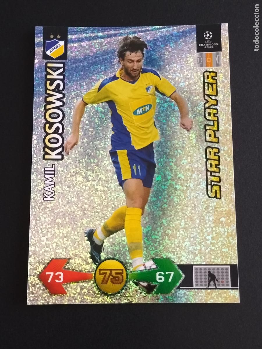 Fu&szlig;ball-Sticker: KAMIL KOSOWSKI STAR PLAYER APOEL CROMOS SUPER STRIKES UEFA CHAMPIONS LEAGUE 2009 2010 09 10