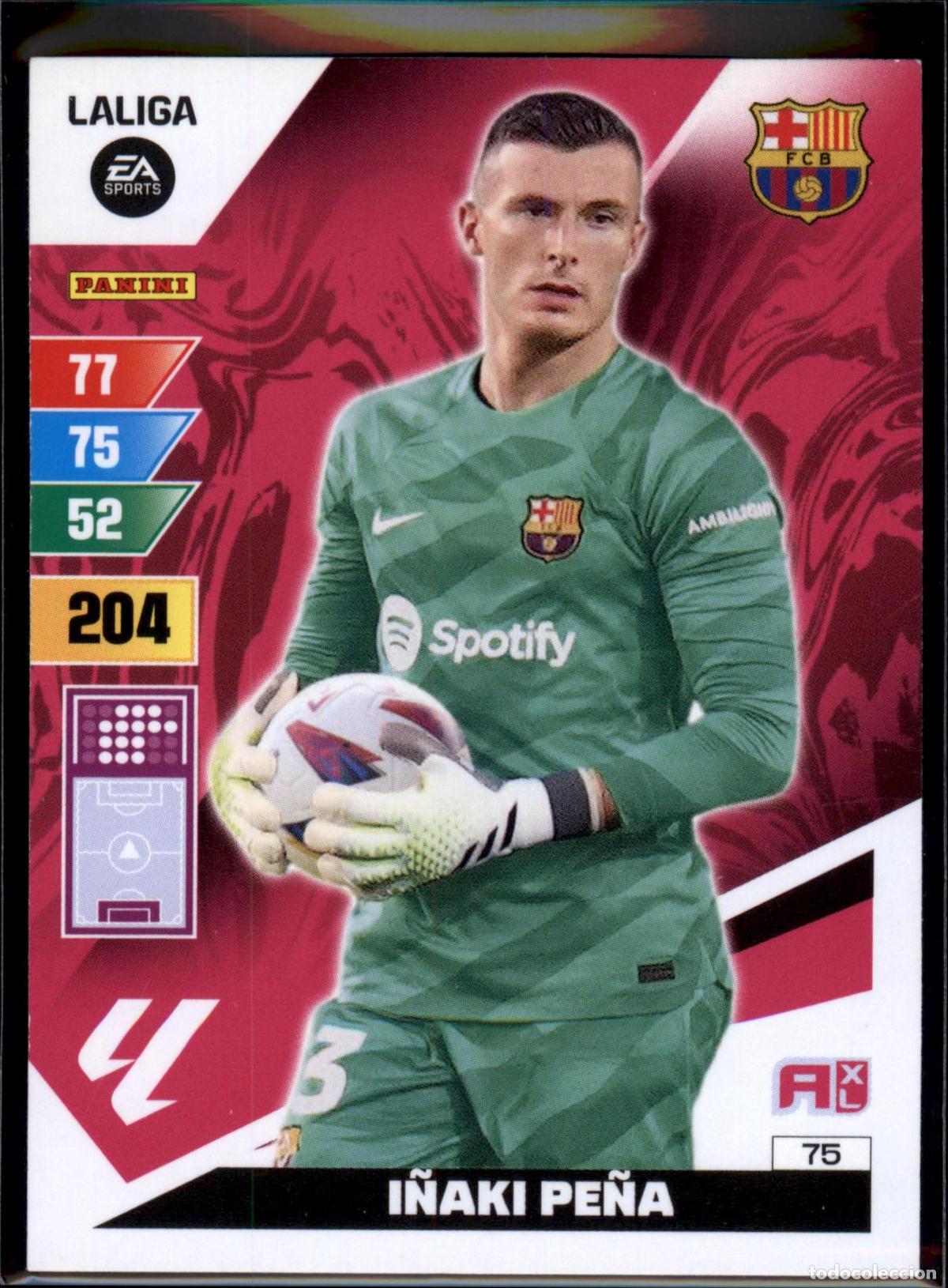 Football Stickers: I&ntilde;aki Pe&ntilde;a N&ordm; 75 Bar&ccedil;a (Barcelona) LaLiga EA SportsAdrenalyn XL 2023 2024 Panini 23 24
