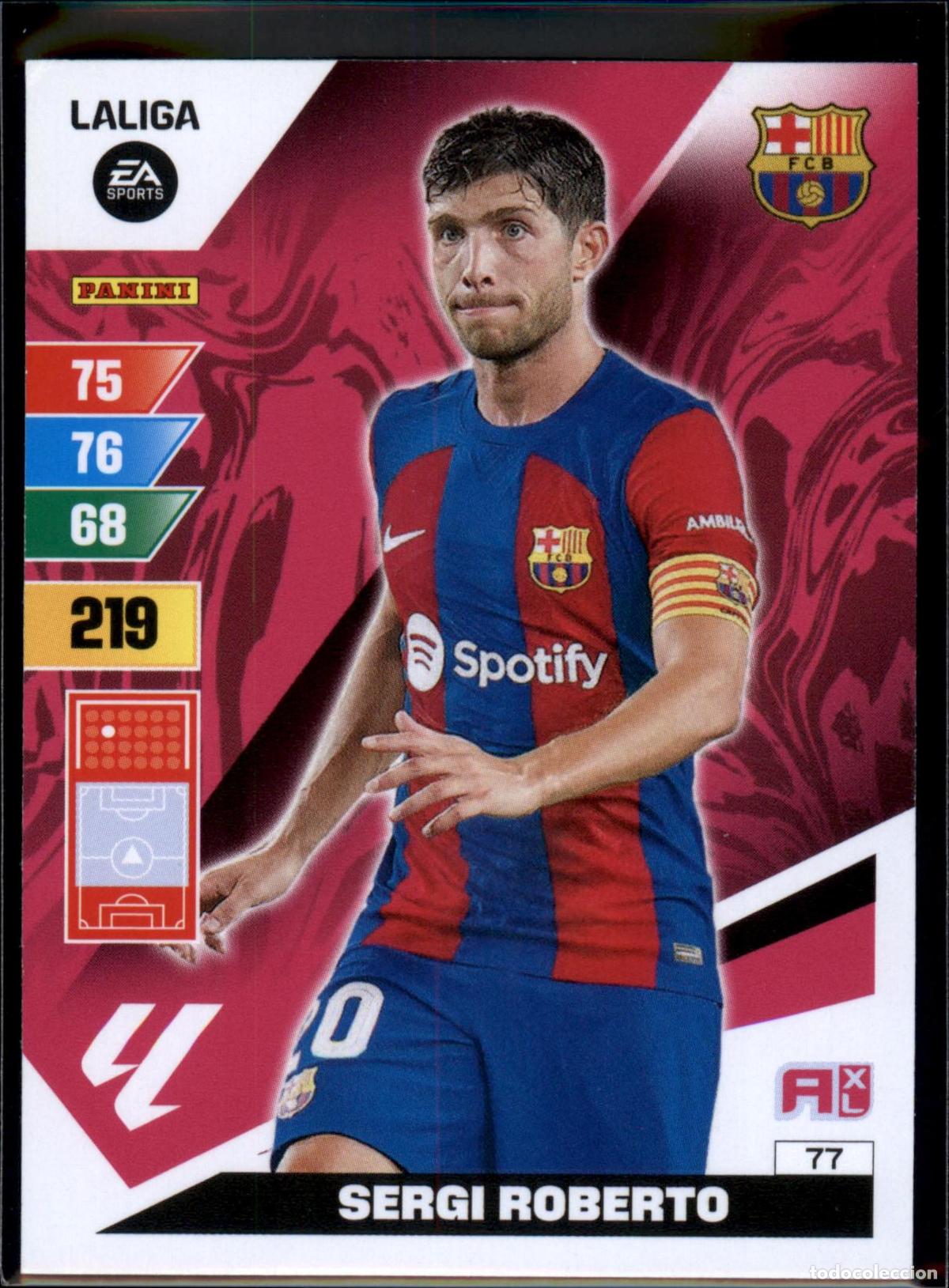 Cromos de Futebol: Sergi Roberto N&ordm; 77 Bar&ccedil;a (Barcelona) LaLiga EA SportsAdrenalyn XL 2023 2024 Panini 23 24
