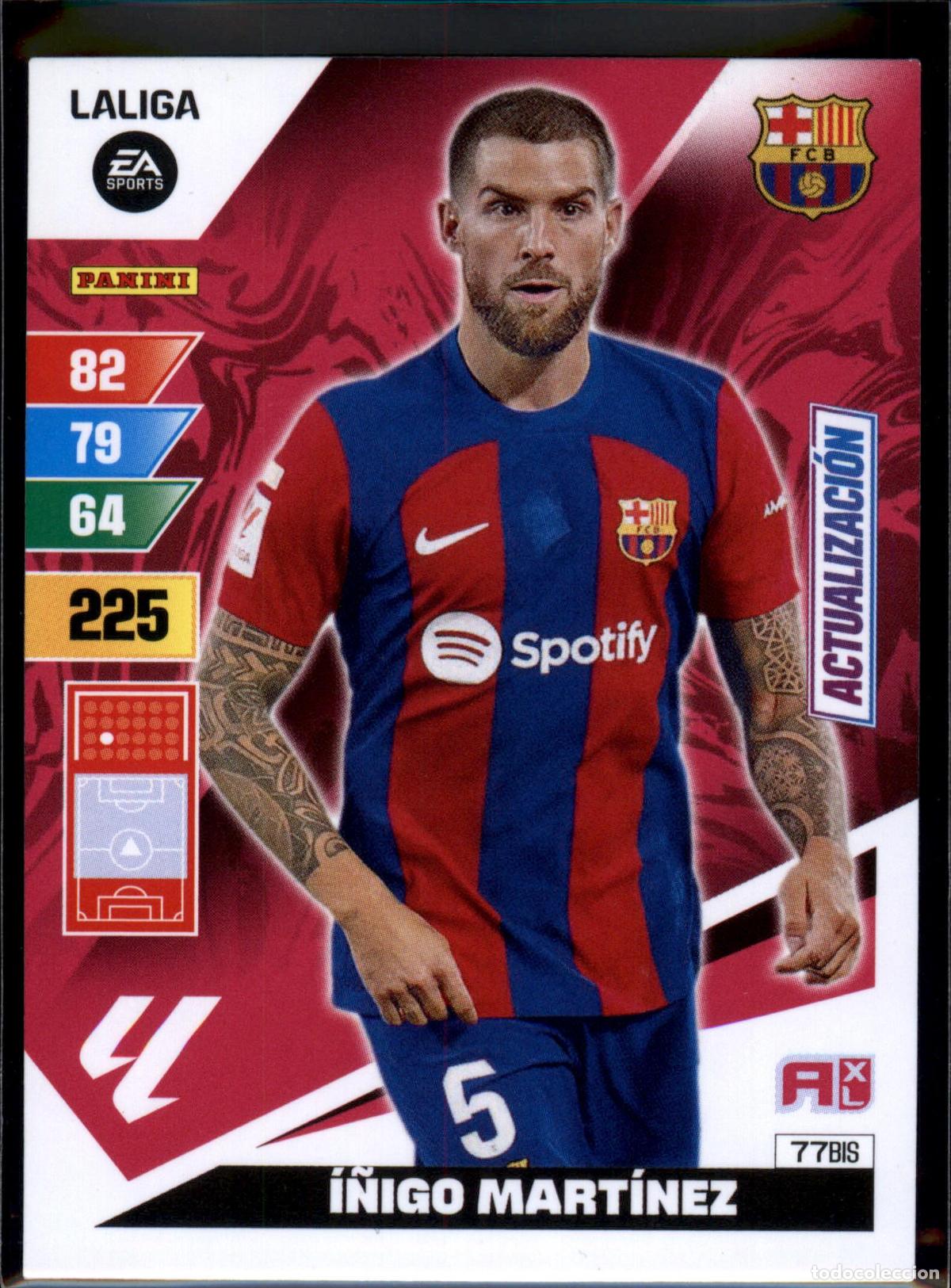 Figurine di Calcio: &Iacute;&ntilde;igo Mart&iacute;nez Actualizaci&oacute;n N&ordm; 77 Bis Bar&ccedil;a LaLiga EA SportsAdrenalyn XL 2023 2024 Panini 23 24