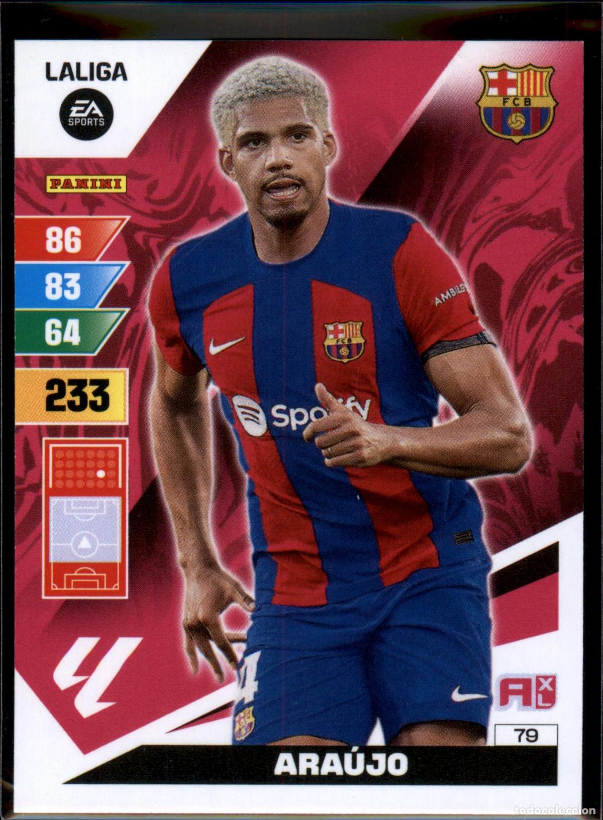 Cromos de Futebol: Ara&uacute;jo N&ordm; 79 Bar&ccedil;a (Barcelona) LaLiga EA SportsAdrenalyn XL 2023 2024 Panini 23 24