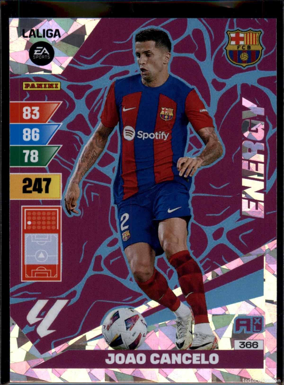 Cromos de f&uacute;tbol: Joao Cancelo Energy N&ordm; 366 Bar&ccedil;a (Barcelona) LaLiga EA SportsAdrenalyn XL 2023 2024 Panini 23 24