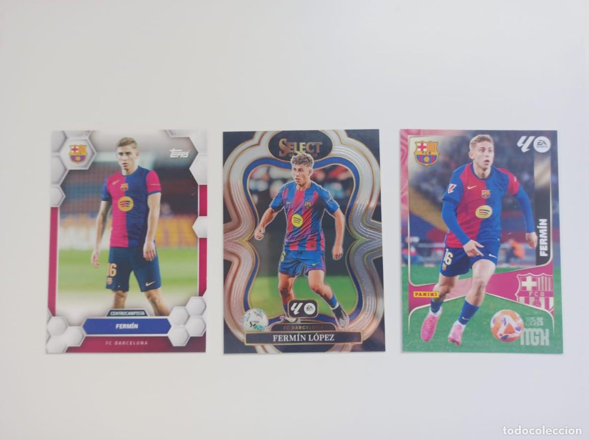 Cromos de f&uacute;tbol: PACK 3 Cromos de Fermin Select Topps Megacracks 2025