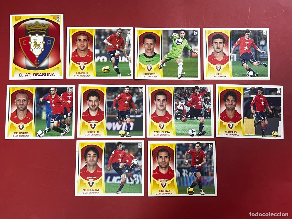 Football Stickers: LOTE 17 CROMOS DE F&Uacute;TBOL. LIGA 09/10. C.AT.OSASUNA. COLECCIONES ESTE. TODOS DIFERENTES.