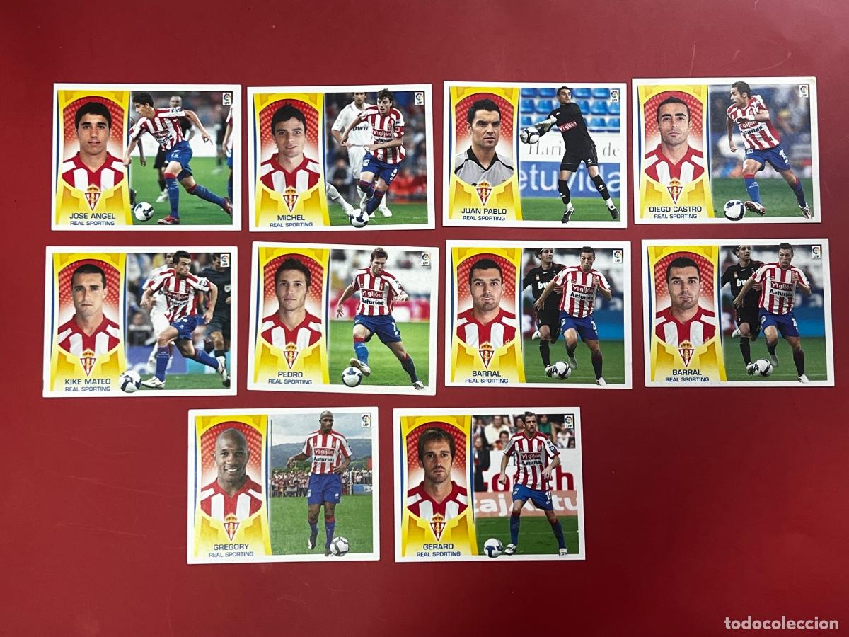 Football Stickers: LOTE 20 CROMOS DE F&Uacute;TBOL. LIGA 09/10. REAL SPORTING. COLECCIONES ESTE. TODOS DIFERENTES.