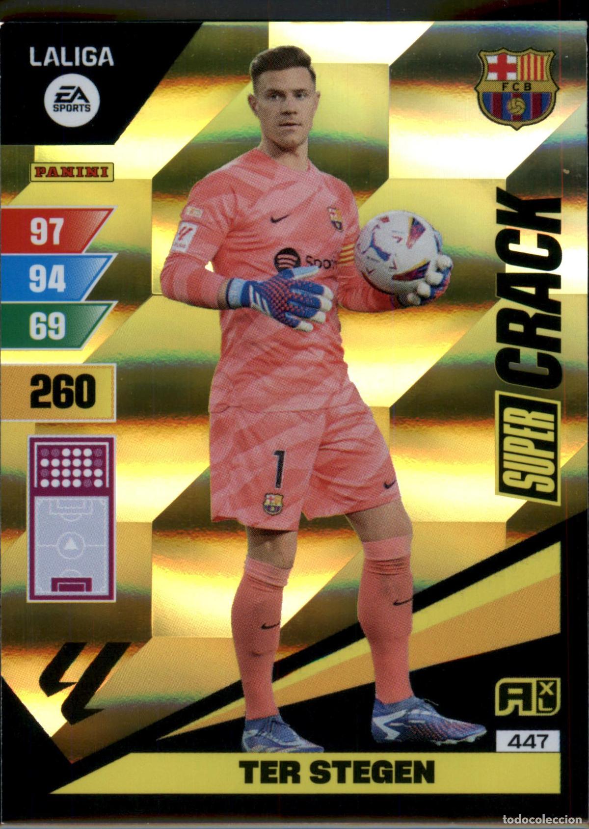 Cromos de f&uacute;tbol: Ter Stegen Super Crack N&ordm; 447 Bar&ccedil;a (Barcelona) LaLiga EA SportsAdrenalyn XL 2023 2024 Panini 23 24