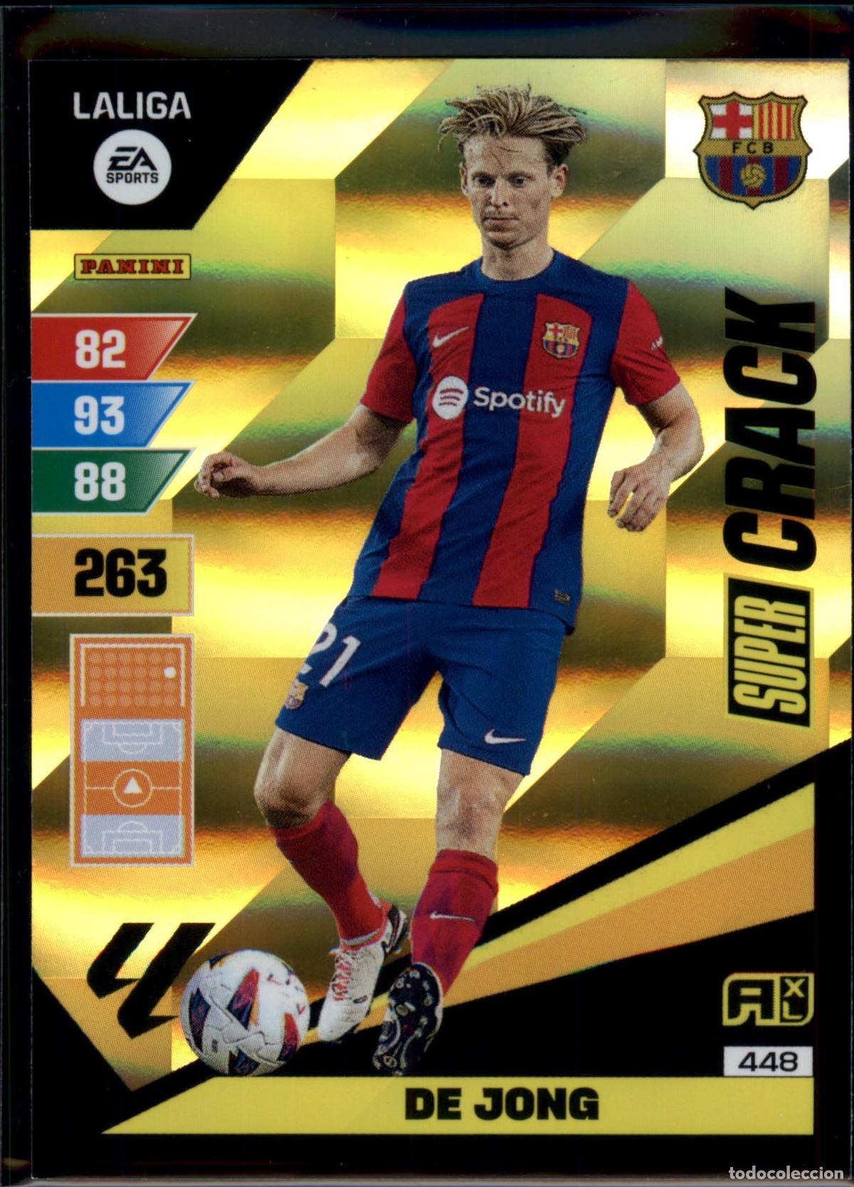 Cromos de f&uacute;tbol: De Jong Super Crack N&ordm; 448 Bar&ccedil;a (Barcelona) LaLiga EA SportsAdrenalyn XL 2023 2024 Panini 23 24