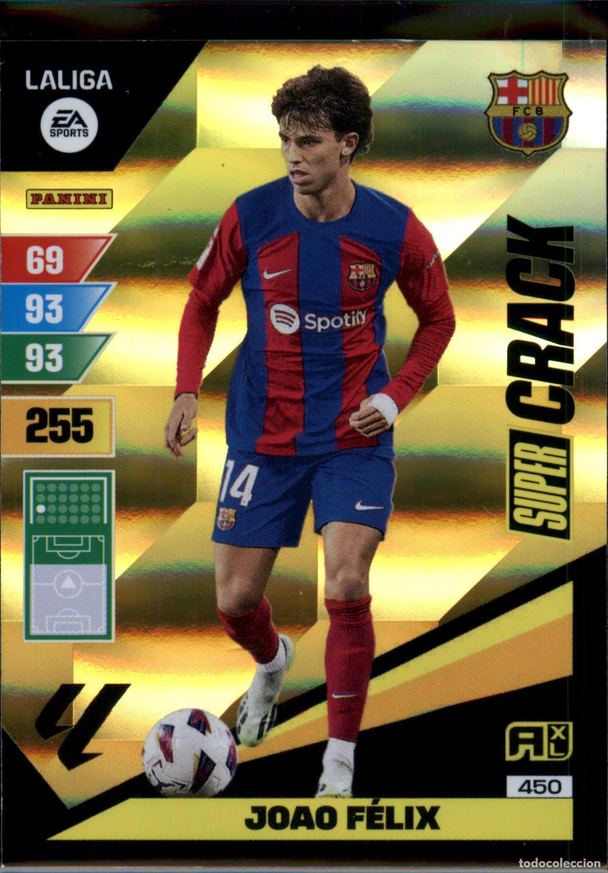 Cromos de f&uacute;tbol: Joao F&eacute;lix Super Crack N&ordm; 450 Bar&ccedil;a (Barcelona) LaLiga EA SportsAdrenalyn XL 2023 2024 Panini 23 24